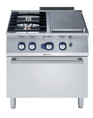 GAS SOLID TOP+2 BURNERS+OVEN 800 MM