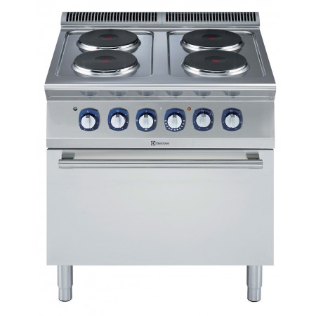 4-HOT PLATE ELECTRIC RANGE+OVEN 800 MM 