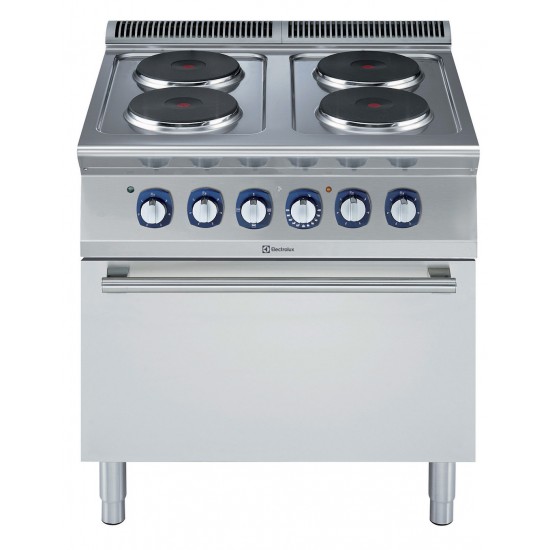 4-HOT PLATE ELECTRIC RANGE+OVEN 800 MM 